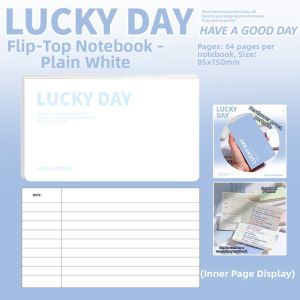 NOBLELYN Horizontal Mini Notebook Hard Cover 64 Pages Diary Book Portable Flip Up Pocket Notebook for Jotting Down Vocabulary Words Daily To Do Lists