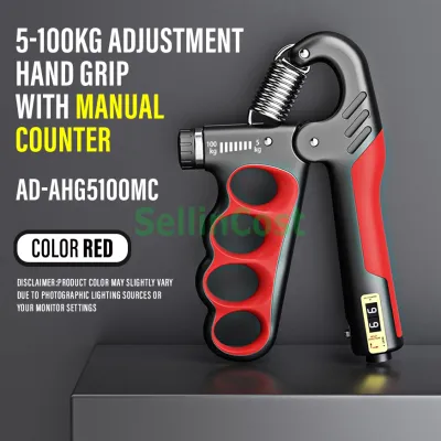 Sellincost Adjustable Hand Grip Exercise Hand Gripper Spring 5-100Kg Digital Counter Handgrip Arm Finger Arm Exercise Gym Yonex Badminton Muscle Exercise Alatan Exercise Tangan AHG 智能握力器
