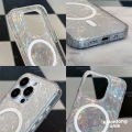 KELONTONG UNIK | EXTRA STRONG MAGNET Callie Shell Glitter Magsafe Acrylic Magnetic Case - Hardcase/ Casing HP for iPhone 11 12 13 14 15 16 PRO PROMAX PLUS CIMA. 