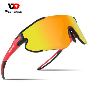 WEST BIKING Polarized แว่นตาปั่นจักรยานแว่นกันแดดกีฬากลางแจ้ง MTB จักรยานเสือภูเขาแว่นตา UV400ป้องกันขี่จักรยานแว่นตา