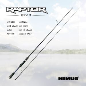Joran Spinning Hemus Raptor Gen II 682/204cm UL FUJI