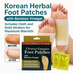 [10pcs/ Boxs] Detox Dampness Foot Patch  Foot Pain Relief Gold Leaf Bamboo Vinegar Sleep Aid And Health Foot Patch