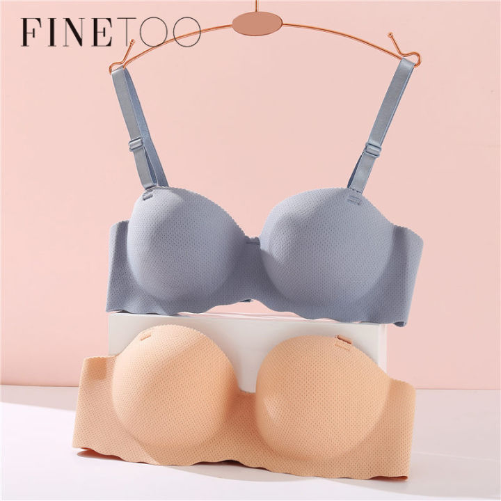 Ladies Bra Women Sexy Solid Wireless 1/2 Cup Bra Breathable Chest Pad  Lingerie