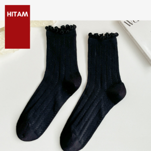 24021 Kaos kaki wanita remaja & dewasa tipis transparan nerawang panjang bawah bawah betis girly warna pastel - Ankle women socks - cotton socks premium