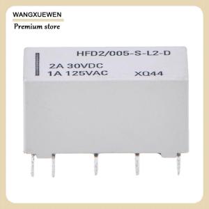 [COD] 5V คอยล์ bistable LATCHING RELAY DPDT 30VDC 2A 1A 125VAC HFD2/005-S-L2-D realy