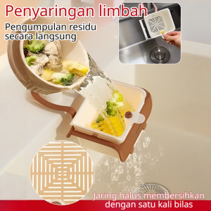 ⚡Praktis Dan Higienis❤ Keranjang Pembuangan Gantung Wastafel Dapur / Keranjang Penyaring Buah Sisa Makanan / Keranjang Penyaring Sisa Makanan Pemisah Wastafel Dapur / Keranjang Penyaring Pencuci Buah