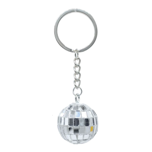Elegant Disco Ball Keychain Accessory Glossy Surfaces Great For Holiday Gift Exchanges Keychain Pendant