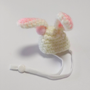 Lovely Hamster Rabbit Hat Soft Adjustable Headwear Headgears Bunny Ears Hat for Festival Decoration Handwoven Cap