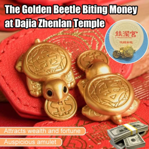 Dajia Zhenlan Temple Consecrated Money Biting Tortoise Skin Wallet To Attract Wealth And Fortune Auspicious Amulet Portable Alloy Small Gold Tortoise Wallet