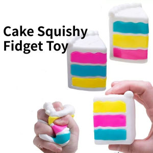 New Cake Squishy Fidget Toy Funny Pizza Shape Squeeze Pinch Toy Stress-relieving Toys for Kids