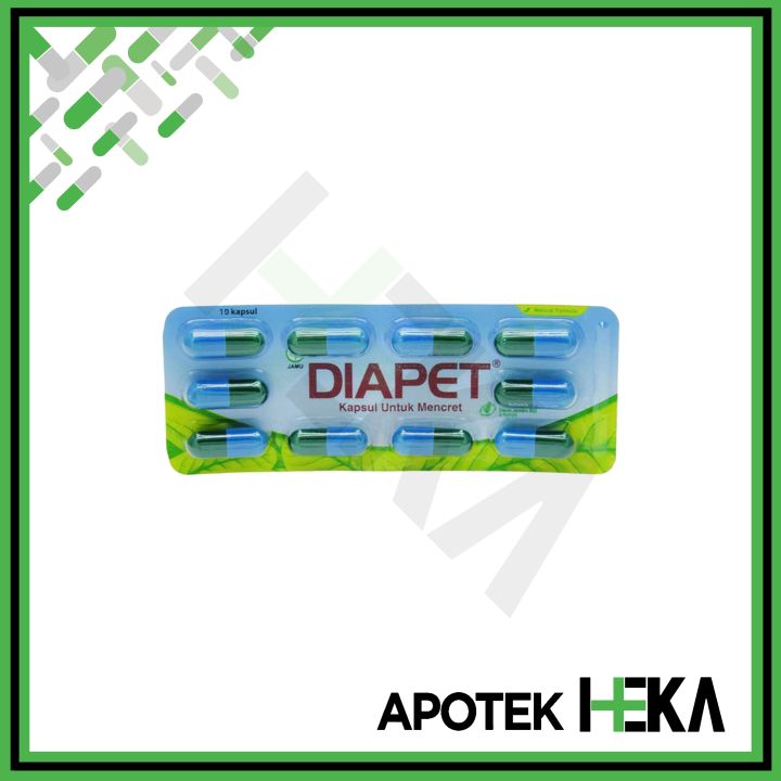 Diapet Kapsul Strip isi 10 Tablet - Obat Mencret Diare