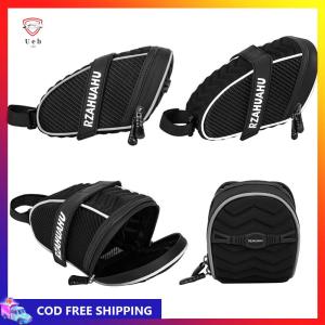 1L Portable Bike Tail Bag Waterproof Bike Under Seat Pack Reflective Cycling Rear Seatpost Bag for Outdoor Riding