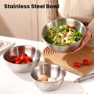 Stainless Steel Bowl Set with Scale for Cooking Baking Food Storage Large Capacity Mixing Bowls for Home Kitchen Essentials