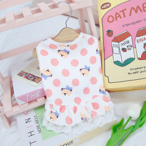 váy đầm xoè hình gấu xanh dành cho chó mèo - T3 PETS SHOP