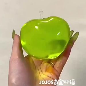Transparent Apple Squishy Stress Relief Toy Soft Squeeze Fidget Toy for Kids Adults