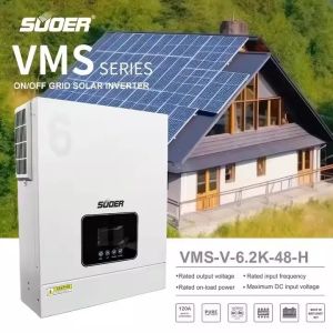 SUOER MPPT ไฮบริด ไซลาร์อินเวอร์เตอร์ รุ่น VMS-V-6.2K-48-H คอนโทรลเลอร์ชาร์จพลังงานแสง เครื่องชาร์จพลังงานแสงอาทิตย์
