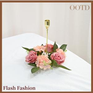[Falsh F] Đám Cưới Nến Vòng Hoa Hồng Nhân Tạo Nến Nhẫn Bảng Trang Trí Xmas Năm Mới Sinh Nhật Đảng Trang Trí Nhà