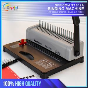 Officom STB12A Comb Binding Machine A4 Size Heavy Duty 21 Holes Plastic Ring Binder for School Supplies