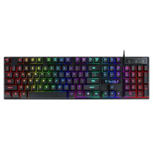 SADSAF 1PC ABS Light-Emitting Computer Peripherals Backlit Mechanical Axis Waterproof 104 Keys Keyboard Mechanical Keyboard Gaming Keyboard USB Wired Keyboard