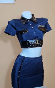 👗พร้อมส่งจากไทย   👙ชุดคอสเพลย์ ตำรวจ POLICE สำหรับสาว S (ไม่รวมถุงน่อง หมวก พร๊อพต่างๆ) #1424