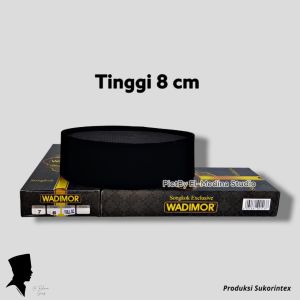 Wadimor Full AC Exclusive Peci Kopeah Tinggi 6 CM 7CM 8CM 9CM Songkok Nasional Hitam Polos Super Halus Peci Hitam Pria Dewasa Bisa COD Kopiah Pendek Model terbaru