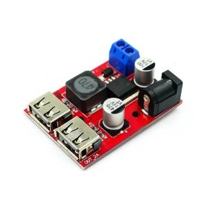 Efficient DCBuck Converters Module with Double USB Port for 5V 3A Output from 9V to 36V Input Voltages Ranges