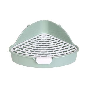 OUTOPEN Portable Keep Paws Dry For Small Animals Pet Supplies Potty Trainer Bedding Box Pet Toilet Potty Rabbit Litter Box Ferrets Potty Tray Rabbit Pee Pad