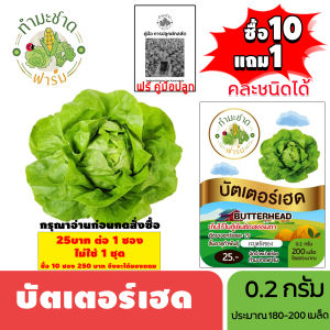 [1ซอง] ทำมะชาดฟาร์ม (ซื้อ10แถม1) เมล็ดพันธุ์ บัตเตอร์เฮด  ขนาด0.2กรัม ประมาณ200เมล็ด BUTTERHEAD ผักสลัด เมล็ดพันธุ์พืช เมล็ดผัก ปลูกผักสวนครัว
