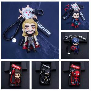 Cute cartoon doll hand-made Avenger car keychain pendant (In stock)