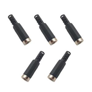 5Pcs/set DC5.5x2.5mm Power Plug Straight Head Panel Mount Connectors Female DC5525 Conversion Head for DIY Repairs