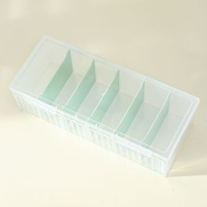 Dust-proof Data Cable Storage Box Detachable Partition Board Transparent Card Storage Box