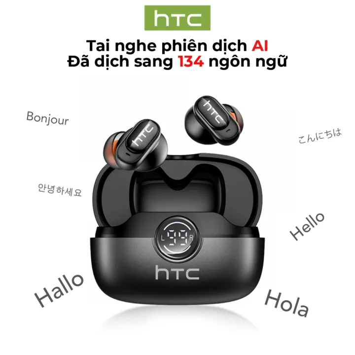 HTC ne79 ai dịch Tai nghe Bluetooth 6.0 Tai nghe không dây thời gian thực ai dịch 72h pin cuộc sống enc Microphone IPX5 nhẹ chống nước. | BigBuy360 - bigbuy360.vn
