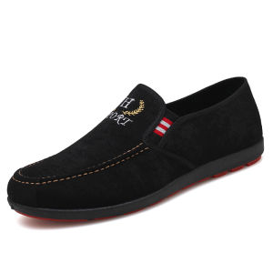 Mens Canvas Loafers Comfort Low Cut Shoes Mens Formal Shoes