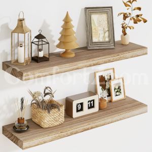 Floating Shelves / Wall Shelf Set of 2 / Wall Mounted Rustic Wood Shelves