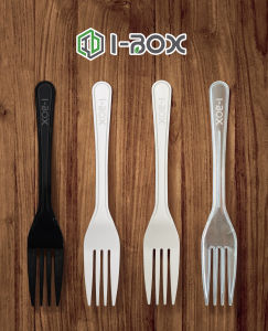 iBOX 24PCS Disposable Spoon and Fork Premium Plastic Hard Spoon or Fork