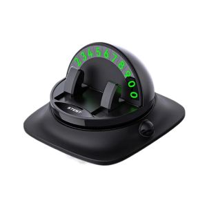 HLINKEY ที่วางโทรศัพท์ที่วางโทรศัพท์ซิลิโคน360แบบหมุนได้ที่ใส่โทรศัพท์ทุกชนิดแผงหน้าปัดรถยนต์ใหม่พร้อมป้ายหมายเลขที่จอดรถแบบเรืองแสง