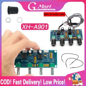 Stereo Pre-Amp Preamplifier Tone Board Audio 4 Channels Amplifier Module 4CH CH Control Circuit Telephone Preamp Tone-Board-XH
