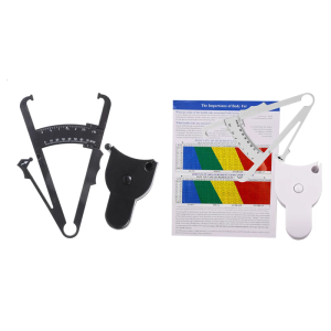 Retractable Body Measurement Tape Inches Centimeter Y Shape Design Portable Skin Fold Caliper Set for Fitness Measuring
