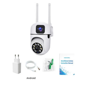 ✨ซื้อ 1 แถม 1 ฟร🔝กล้องวงจรปิด CCTV V380 Pro กันน้ำกลางแจ้ง เชื่อมต่อโทรศัพท์ กล้องวงจรปิดระยะไกล HD Dual Lens + 4 ไฟสว่าง สีคมชัดลึกกล้องวงจรปิด360 wifi