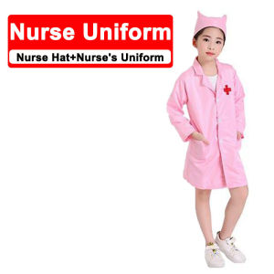 【COD】Doctor Costume Kids Toys Doctor Nurse Cosplay Uniforms Role Play Dress Up Kits Set Lab Gown Boys Girls Gift
