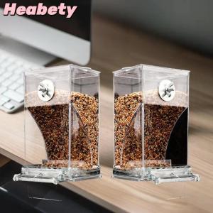 Heabety Large Capacity Bird Feeder Box Anti-Splash Bird Food Dispenser Durable Parrot Feeding Box For Small Medium Birds