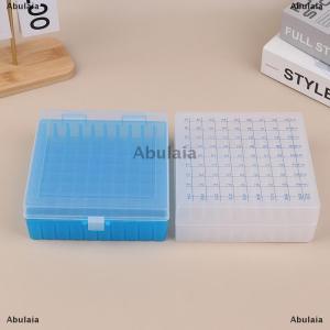 [COD] Abulaia ชั้นวางกล่องพลาสติก100รูสำหรับห้องแล็บหลอดไครโอความจุ2มล. 1.5มล. 1.8มล. พร้อมฝาครอบเชื่อมต่อ