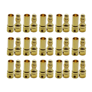 15Pairs 3.5mm Gold Plated Banana Plush ESC Connectors Male Female Plug for Professional Model ESC Modification Kits