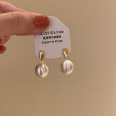 Trendy Exquisite Metal Ball Dangle Earrings for Women Simple Fashion Geometric Round Drop Earrings