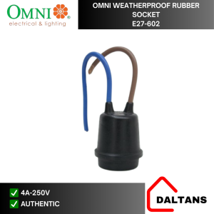 OMNI WEATHERPROOF RUBBER SOCKET E27-602 4A 250V