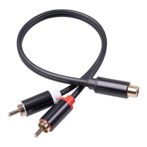 RCA Y Adapter 2 RCA Male to 1 RCA Female Stereo Y Adapter Subwoofer Cable 2 Male to 1 Female Splitter Connector