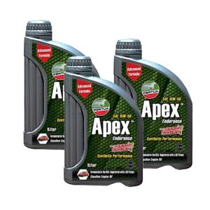 PERTUA Apex Synthetic Performance Gasoline Engine Oil SAE 15W-50 3 Liter Bundle