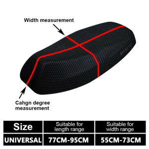 Motorcycle Seat Cover Universal 3D Mesh BreathableCushion AntiSlip Waterproof Breathable Motorbike Accessories Black Electric Bike Seat Covers