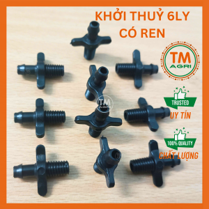 LOẠI TỐT-100 cái khởi thuỷ 6ly có ren nối trực tiếp từ ống chính PVC/HDPE ra ống 5x7mm (kín nước không cần ron)