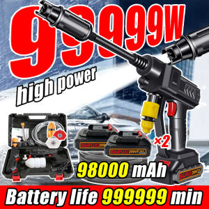 【Made in Germany】Wireless Car Washer Portable 99980kPa 200 times supercharged capacity complete set of accessories with toolbox(Pressure washer sale portable Portable pressure washer Water pressure washer car washing power spray preasure washer)